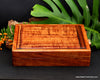 Presentation box with flame curly koa lid and sides by Salter  Fine Cutlery and custom woodworking