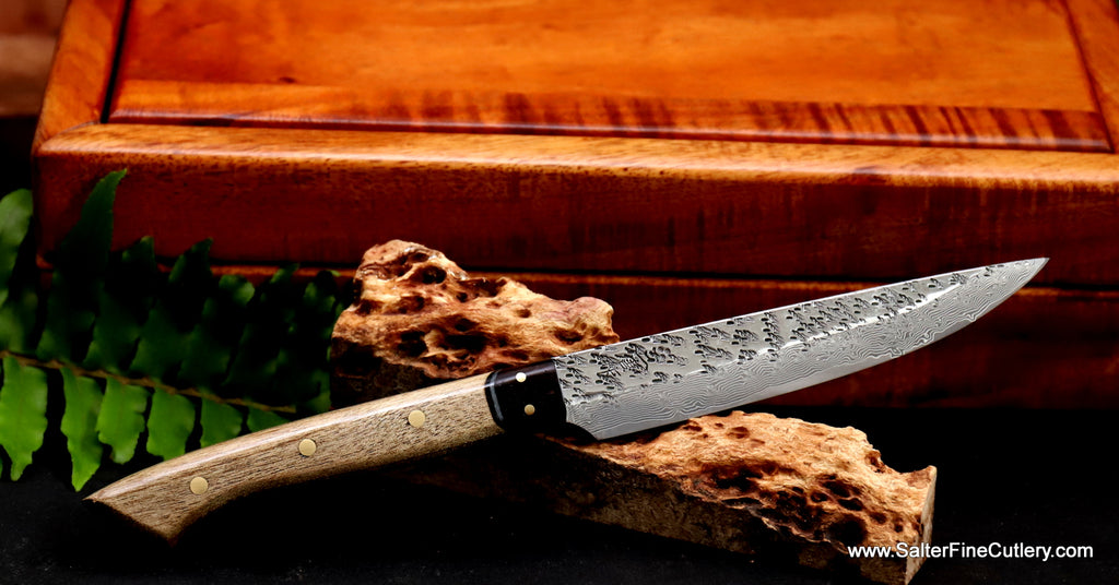 VillageForge series steak knives handmade luxury tableware from Salter Fine Cutlery