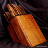Handcrafted custom chef knife block stand by Salter Fine Cutlery