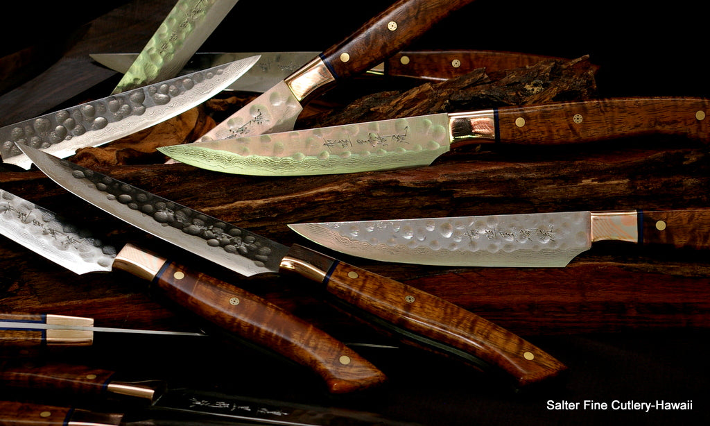 Hand-forged Stainless Steel Steak Knives Salter Fine Cutlery