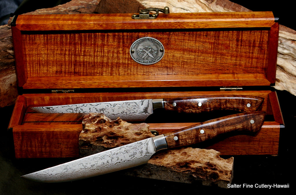2-piece steak knife set in keepsake box as featured in Bloomberg Pursuits 