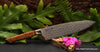 210mm chef gyuto Whirlpool damascus hand-forged with  exotic Hawaiian koa wood handle handcrafted in Hawaii by Salter Fine Cutlery luxury kitchen knives