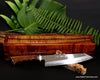 210jmm chef knife shirogami double beveled blade mirror polish with presentation box luxury culinary knives by Salter Fine Cutlery of Hawaii