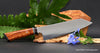 210mm chef knife with kiritsuke tip high-polished finish and extra-decorative handle handmade luxury from Salter Fine Cutlery 