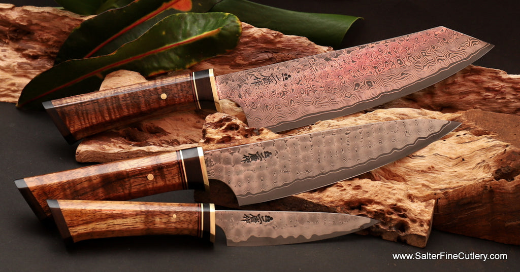 In Stock Item: 3-Piece Whirlpool Damascus Chef Knife Set