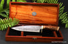 Collectible knife in keepsake box with nautical theme custom made-to-order creation from Salter Fine Cutlery