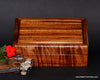 Jewelry box medium handcrafted curly koa wood by Salter Fine Cutlery and fine woodworking