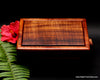 Jewelry box small detailed lid view curly reclaimed exhibition grade koa wood handcrafted by Salter Fine Cutlery and custom woodworking