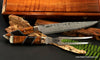 2-piece custom handforged carving set with presentation box and artist-series handles handcrafted by Salter Fine Cutlery or Hawaii