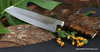 200mm collectible chef knife  mirror polish finish shirogami Japanese hand-forged kitchen knife from Salter Fine Cutlery