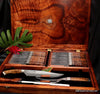 Charybdis full tang carving set as part of a large steak and carving knife combo set in presentation box from Salter Fine Cutlery