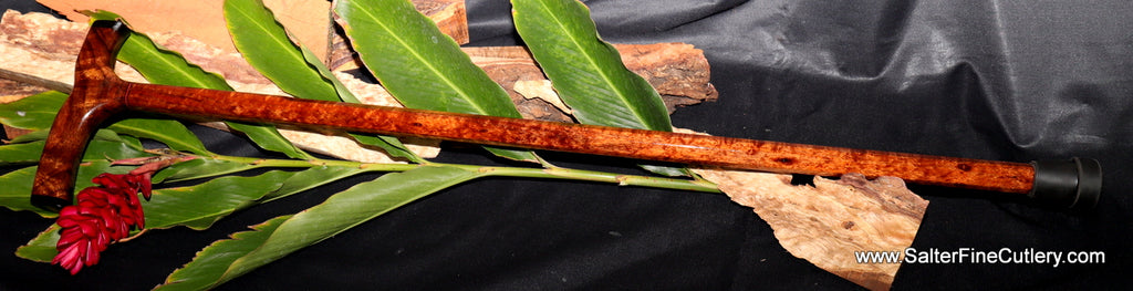 Cane mens or ladies handcrafted in Hawaii by Salter Fine Cutlery