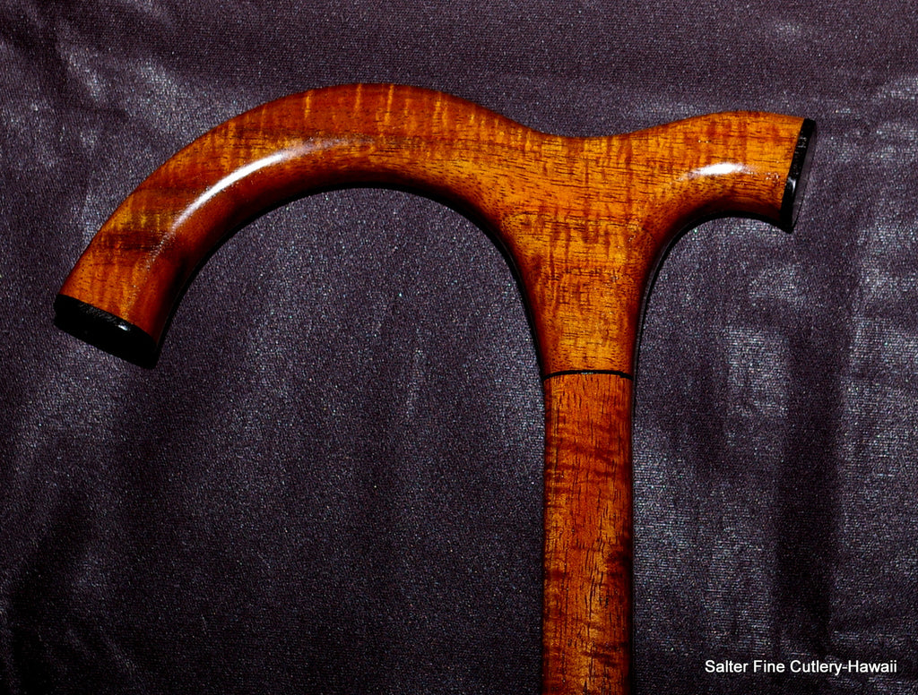 Handcrafted cane of Hawaiian exotic hardwood by Gregg Salter