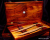 Large presentation display collectible box made to order for collectible knife set by Gregg Salter of SalterFineCutlery