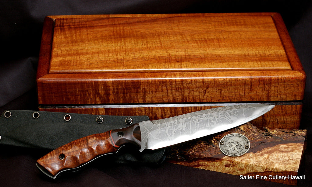 The Hengist Collectible Tactical Knife with presentation box handcrafted by Gregg Salter and Kiku Matsuda collaboration