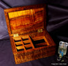 Ladies handcrafted jewelry box with rare old-growth Hawaiian koa wood by Gregg Salter