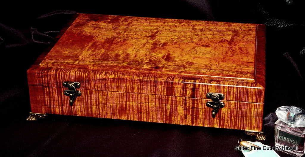 Handcrafted custom ladies jewelry box by Gregg Salter of Salter Fine Cutlery