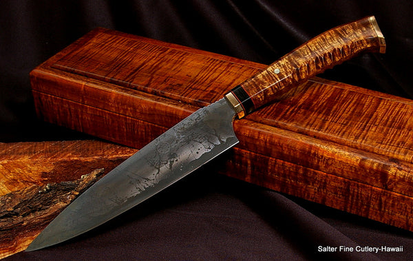 The Combat Chef knife handcrafted collaboration collectible knife by Gregg Salter and Kiku Matsuda 