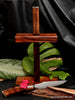Exclusive Salter Design knife stand with integrated sharpening rod from SalterFineCutlery of Hawaii