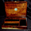 Small mens valet box with removable internal sections Hawaiian koa wood box